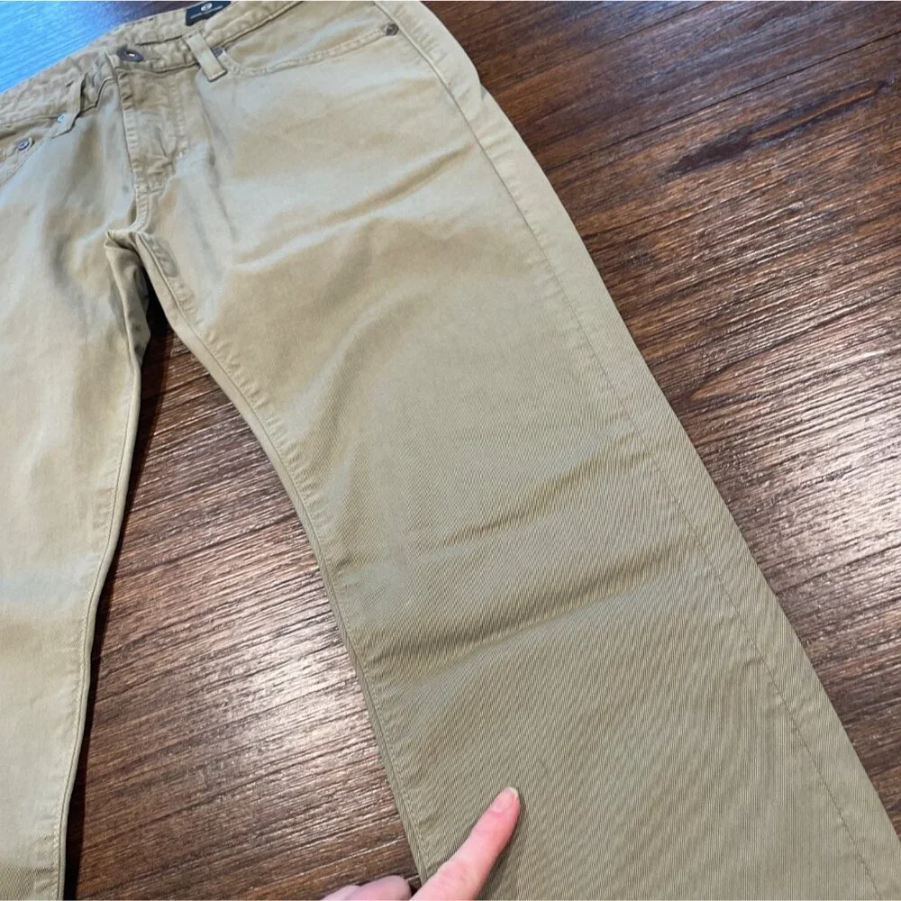 AG Adriano Goldschmied Mens 32x32 Green Slim Skinny Pant Stretch Workwear Preppy
